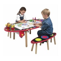 Alex Super Art Table with Paper Roll and Two Benches Alex Super Art Table with Paper Roll and Two Benches