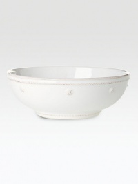Ideal for generous portions, this vessel is simply decorated and eternally chic in our whitewash hue.Ceramic stoneware1 qt. capacity2¾H X 7¾WDishwasher- & microwave-safeImported Ideal for generous portions, this vessel is simply decorated and eternally chic in our whitewash hue.Ceramic stoneware1 qt. capacity2¾H X 7¾WDishwasher- & microwave-safeImported