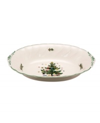 As your family and friends gather around the holiday table, serve up something special in Nikko's Happy Holidays oval vegetable bowl. Coordinating holiday dinnerware and dishes available. As your family and friends gather around the holiday table, serve up something special in Nikko's Happy Holidays oval vegetable bowl. Coordinating holiday dinnerware and dishes available.