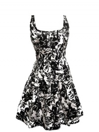 RALPH LAUREN Women's Matisse Floral Dress-BLACK/WHITE-14P RALPH LAUREN Women's Matisse Floral Dress-BLACK/WHITE-14P