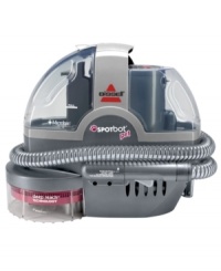Quit seeing spots! Take out deep-set stains with a portable cleaner that automatically sprays and spiral brushes from the bottom up to remove the toughest marks, odors and even pet hair. 1-year warranty. Model 33N8A. Quit seeing spots! Take out deep-set stains with a portable cleaner that automatically sprays and spiral brushes from the bottom up to remove the toughest marks, odors and even pet hair. 1-year warranty. Model 33N8A.