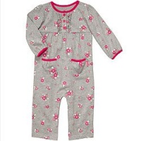 Carter's Pink Floral Ruffled Playsuit for Girls - 9 months Carter's Pink Floral Ruffled Playsuit for Girls - 9 months