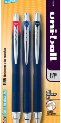 uni-ball Jetstream RT Fine Point Retractable Roller Ball Pens, 3 Colored Ink Pens (70879) uni-ball Jetstream RT Fine Point Retractable Roller Ball Pens, 3 Colored Ink Pens (70879)