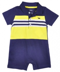 Carter's Whale & Stripe Polo Romper (Sizes NB - 9M) Carter's Whale & Stripe Polo Romper (Sizes NB - 9M)