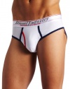 Diesel Men's Blade Brief with Contrasting Piping, White, Medium