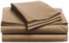 Pinzon Hemstitch 400-Thread-Count Egyptian Cotton Sateen Full Sheet Set, Chestnut