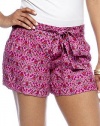 MM Couture by Miss Me Floral Print Tie Cuffed Shorts