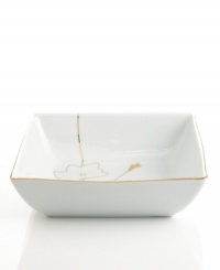 Gold wildflowers flourish on glazed white porcelain, sprouting inside this Charter Club vegetable bowl. A banded edge adds a classic touch to a pattern with modern spirit. Gold wildflowers flourish on glazed white porcelain, sprouting inside this Charter Club vegetable bowl. A banded edge adds a classic touch to a pattern with modern spirit.
