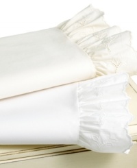 Lauren Ralph Lauren brings a fresh look to your bed with this Lauren Lace sheet set, featuring pure 230-thread count cotton percale and classic lace trim. Choose from two neutral tones. Lauren Ralph Lauren brings a fresh look to your bed with this Lauren Lace sheet set, featuring pure 230-thread count cotton percale and classic lace trim. Choose from two neutral tones.