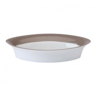 Philippe Deshoulieres Seychelles Taupe Open Vegetable Dish 30 oz Philippe Deshoulieres Seychelles Taupe Open Vegetable Dish 30 oz