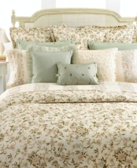 A detailed floral paisley pattern creates an unique design across this cotton sateen sham from Lauren Ralph Lauren. The outer edge features cream twisted cording for an elegant finish. (Clearance) A detailed floral paisley pattern creates an unique design across this cotton sateen sham from Lauren Ralph Lauren. The outer edge features cream twisted cording for an elegant finish. (Clearance)