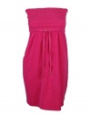 Juicy Couture womens dragon fruit smock terry strapless dress L