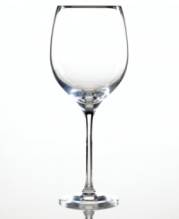 Refined simplicity in platinum-banded crystal. With a fuller shape and hand-pulled stem, the Lenox Solitaire Platinum all-purpose glass is a luminous beauty and elegant accompaniment to any table setting. (Clearance) Refined simplicity in platinum-banded crystal. With a fuller shape and hand-pulled stem, the Lenox Solitaire Platinum all-purpose glass is a luminous beauty and elegant accompaniment to any table setting. (Clearance)