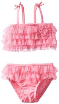 Little Me Baby-girls Infant Ruffle 2 Piece Swimsuit, Pink, 18 Months