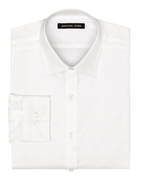 Crafted in crisp, non-iron cotton, this regular fit dress shirt from Michael Kors brings sophisticated style to your everyday wardrobe. Crafted in crisp, non-iron cotton, this regular fit dress shirt from Michael Kors brings sophisticated style to your everyday wardrobe.