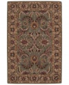 With a modern approach to traditional designs, the India House collection offers beauty to be appreciated for years to come. Meticulous hand-tufting results in truly artful detail. Featuring lush blooms against a rich olive green field, this rug is an exceptional addition to your home. (Clearance)