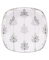 Clusters of gleaming leaves rain down on the white bone china square plates from the Platinum Leaf collection. Part of Lenox's Lifestyle dinnerware, the dishes--like this salad plate--are playfully modern and naturally chic, and have an enchanting look that's fresh and perfect for every occasion. (Clearance)