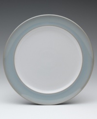 Charming and practical, the Mist dinner plates feature a luminous glazed border. Coordinates with striped Mist Falls pieces for a beautifully layered table. Charming and practical, the Mist dinner plates feature a luminous glazed border. Coordinates with striped Mist Falls pieces for a beautifully layered table.