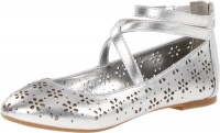 Jessica Simpson Milana 10/25 Flat (Little Kid/Big Kid),Silver,3 M US Little Kid