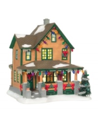 You'll shoot your eye out! Complete with the infamous leg lamp in the window, this A Christmas Story figurine from Department 56 is a detailed reproduction of the house where all Ralphie's holiday adventures took place. Garlands of multicolored lights add to the merriment. You'll shoot your eye out! Complete with the infamous leg lamp in the window, this A Christmas Story figurine from Department 56 is a detailed reproduction of the house where all Ralphie's holiday adventures took place. Garlands of multicolored lights add to the merriment.