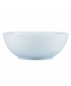 Elegance comes easy with the Fair Harbor pasta bowl. Durable stoneware in a cool sky hue is half glazed, half matte and totally timeless.