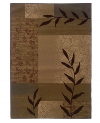 A silhouetted leaf-and-vine motif plays beautifully against a tranquil palette, suffusing your space with serene sophistication. Woven from super soft polypropylene for superior stain resistance and durability, this magnificent area rug from Sphinx will maintain its lush texture and rich coloration for years to come. (Clearance)