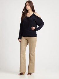 Slip on these classic twill pants featuring back waist darts to ensure a modern and flattering fit. Hook-and-eye closureZip flyFront pocketsBack waist dartsBelt loopsBack welt pocketsInseam, about 3297% cotton/3% spandexMachine washImported Slip on these classic twill pants featuring back waist darts to ensure a modern and flattering fit. Hook-and-eye closureZip flyFront pocketsBack waist dartsBelt loopsBack welt pocketsInseam, about 3297% cotton/3% spandexMachine washImported