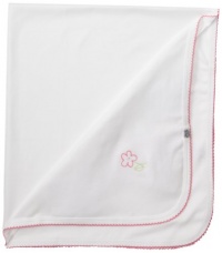 Noa Lily Baby-Girls Newborn Blanket with Embroidered Spring Flowers, White, One Size Noa Lily Baby-Girls Newborn Blanket with Embroidered Spring Flowers, White, One Size