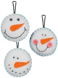 Dimensions Needlecrafts Felt Applique, Snowman Smiles Ornaments Dimensions Needlecrafts Felt Applique, Snowman Smiles Ornaments
