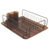 InterDesign Forma Lupe Dish Drainer, Amber/Bronze