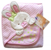 Nojo Character Bath Collection 3D Character Applique Hooded Towel and Washcloth Set, Bunny Nojo Character Bath Collection 3D Character Applique Hooded Towel and Washcloth Set, Bunny