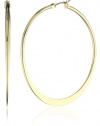 Betsey Johnson Gold-Tone Knife-Edge Medium Hoop Earrings