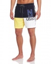 Nautica Men's Big-Tall Color Block 19 Inch Full Elastic Swim Short