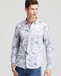 Diesel Savage Toile Print Sport Shirt - Slim Fit Diesel Savage Toile Print Sport Shirt - Slim Fit