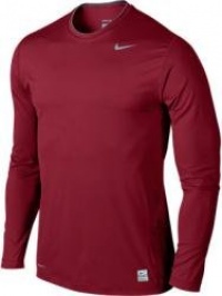 Nike 269610 Pro Combat Fitted Long Sleeve Crew - Team Maroon