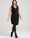 Finished with a flattering knot at the side, this essential DKNYC sleeveless dress defines desk to dinner chic. Complete the look with opaque tights and soaring pumps.