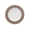 Philippe Deshoulieres Seychelles Taupe Rim Soup Plate 9 in