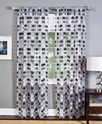 Give a breezy geometric layer to your view with the Neo Sheer window panel. Its burnout styling makes this design great for hanging alone and also adds a few beautiful tones that are great for layering in warm months. Give a breezy geometric layer to your view with the Neo Sheer window panel. Its burnout styling makes this design great for hanging alone and also adds a few beautiful tones that are great for layering in warm months.