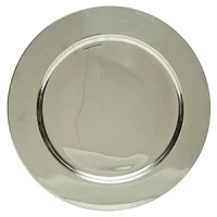 Beautiful chargers to add sophistication and flare to your table. For cleaning, chargers should be wiped with damp cloths. Not dishwasher or microwave safe. Beautiful chargers to add sophistication and flare to your table. For cleaning, chargers should be wiped with damp cloths. Not dishwasher or microwave safe.