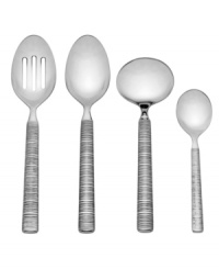 Style and substance. The Wrap hostess set from Donna Karan Lenox sets modern tables apart with coil-wrapped handles in premium stainless steel. Style and substance. The Wrap hostess set from Donna Karan Lenox sets modern tables apart with coil-wrapped handles in premium stainless steel.