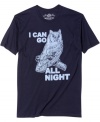 You party so hard, you're basically nocturnal. Get the message with this graphic tee from American Rag.