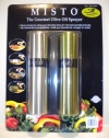 Misto The Gourment Olive Oil Sprayer (Silver & Olive Green / Pack of 2)