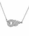 With unique style and grace, Swarovski's Nathalie necklace is sure to make an elegant statement! Necklace features an intricate, knotted design crafted in silver tone mixed metal with sparkling, round-cut crystals. Approximate length: 15 inches. Approximate drop: 1 inch.