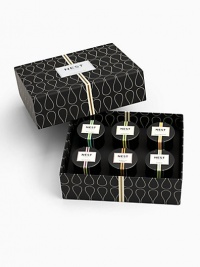 EXCLUSIVELY AT SAKS. These six top-selling fragrances make the perfect gift: Bamboo, Grapefruit, Wasabi Pear, Orange Blossom, Moroccan Amber, Moss & Mint. Six 0.95 oz. candles. EXCLUSIVELY AT SAKS. These six top-selling fragrances make the perfect gift: Bamboo, Grapefruit, Wasabi Pear, Orange Blossom, Moroccan Amber, Moss & Mint. Six 0.95 oz. candles.