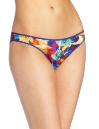 On Gossamer Women's Triple Twist Mesh Hip Bikini Underwear, Tropical Getaway, Medium On Gossamer Women's Triple Twist Mesh Hip Bikini Underwear, Tropical Getaway, Medium