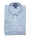 Tommy Hilfiger Men Custom fit Striped Long Sleeve Logo Shirt