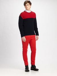 An on-trend fit meets classic tailoring for a look that is signature McQ Alexander McQueen.Hook-and-eye closureZip flyContrast-print hemBack welt pocketsInseam, about 29CottonDry cleanImported An on-trend fit meets classic tailoring for a look that is signature McQ Alexander McQueen.Hook-and-eye closureZip flyContrast-print hemBack welt pocketsInseam, about 29CottonDry cleanImported