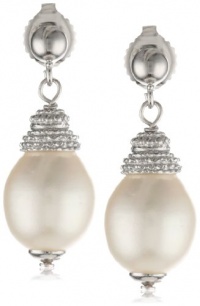 Sterling Silver White Freshwater Cultured Pearl Drop Earrings Sterling Silver White Freshwater Cultured Pearl Drop Earrings