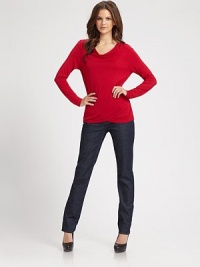 Festively designed with long sleeves for cozy comfort. V-neckLong sleevesPull-on styleAbout 24 from shoulder to hem96% modal/4% elastaneHand washImported Model shown is 5'9½ (176cm) wearing US size Small. Festively designed with long sleeves for cozy comfort. V-neckLong sleevesPull-on styleAbout 24 from shoulder to hem96% modal/4% elastaneHand washImported Model shown is 5'9½ (176cm) wearing US size Small.