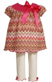 Bonnie Baby Baby-Girls Newborn Flamestitch Top With Pearl Marrow Hem And Legging, Pink, 3-6 Months Bonnie Baby Baby-Girls Newborn Flamestitch Top With Pearl Marrow Hem And Legging, Pink, 3-6 Months